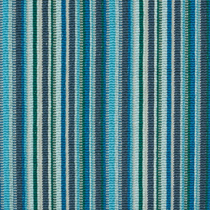 Schumacher Sinoir Stripe Blue Fabric