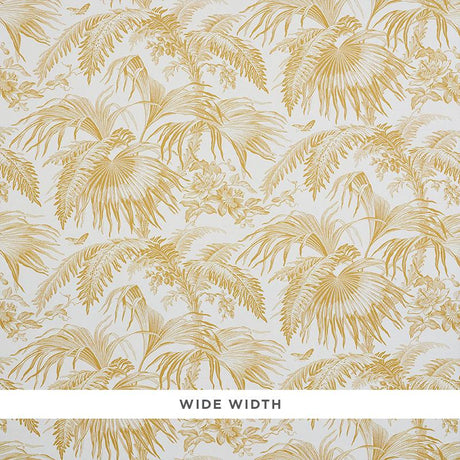 Schumacher Toile Tropique Gold Wallpaper