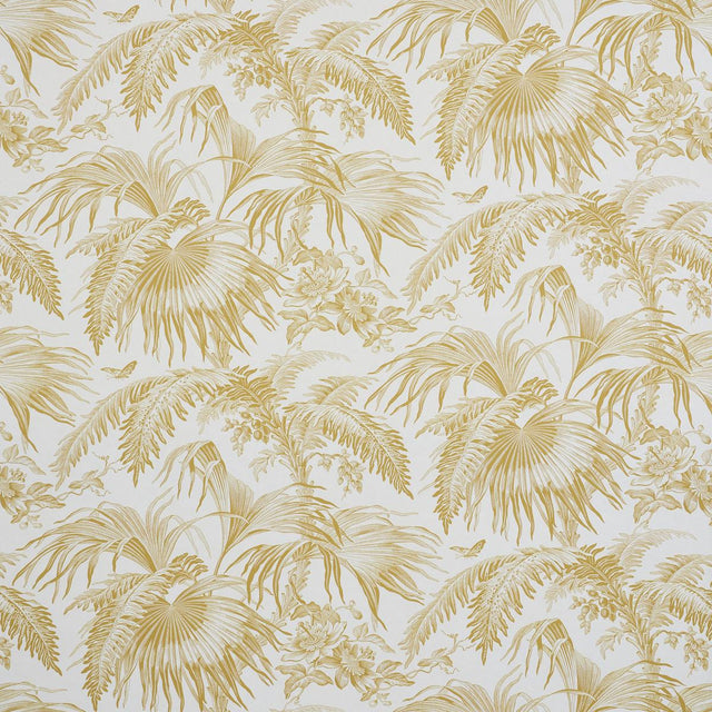 Schumacher Toile Tropique Gold Wallpaper