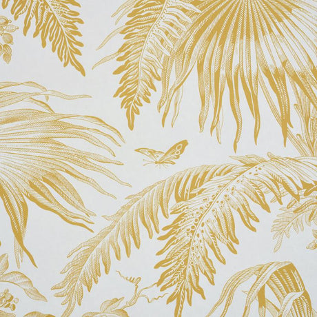 Schumacher Toile Tropique Gold Wallpaper