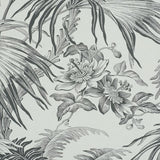 Schumacher Toile Tropique Black Wallpaper