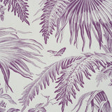Schumacher Toile Tropique Purple Wallpaper