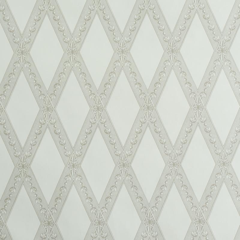 Schumacher Les Losanges Toile Stone Wallpaper