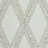 Schumacher Les Losanges Toile Stone Wallpaper