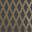 Schumacher Les Losanges Toile Gold On Black Wallpaper