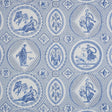Schumacher Les Scenes Contemporaines Blue Wallpaper