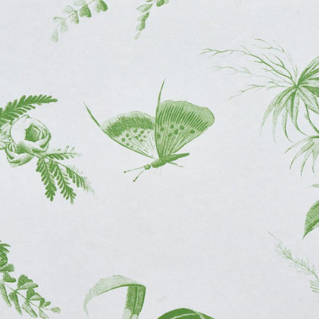 Schumacher Toile De La Prairie Green Wallpaper