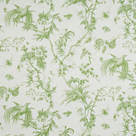 Schumacher Toile De La Prairie Green Wallpaper