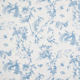 Schumacher Toile De La Prairie Blue Wallpaper
