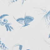 Schumacher Toile De La Prairie Blue Wallpaper