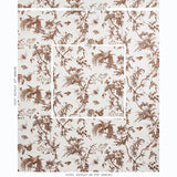 Schumacher Toile De La Prairie Brown Wallpaper