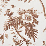 Schumacher Toile De La Prairie Brown Wallpaper