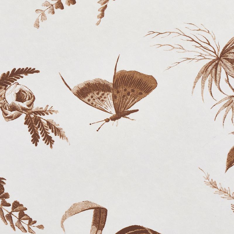 Schumacher Toile De La Prairie Brown Wallpaper