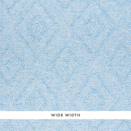 Schumacher Tortola Paperweave Blue Wallpaper