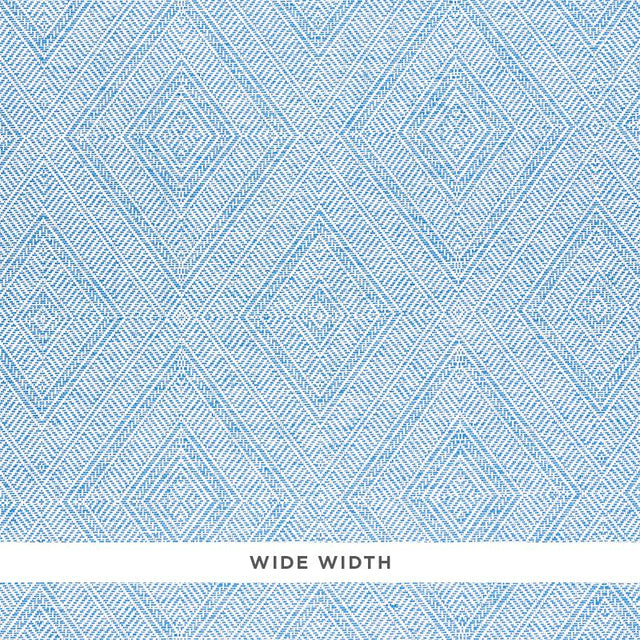 Schumacher Tortola Paperweave Blue Wallpaper