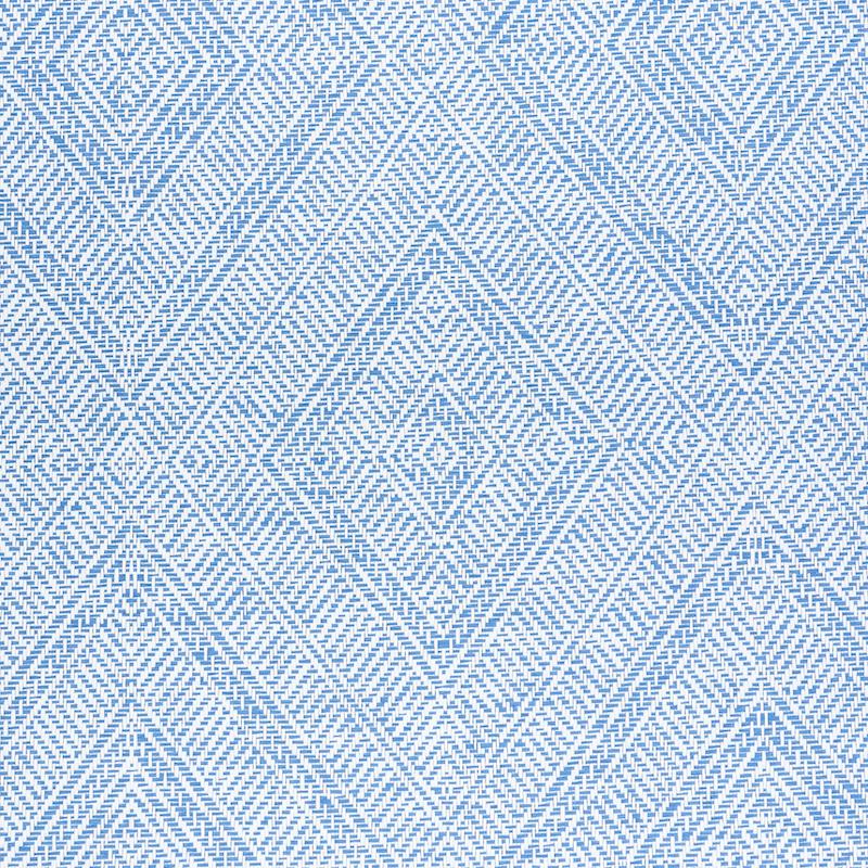 Schumacher Tortola Paperweave Blue Wallpaper