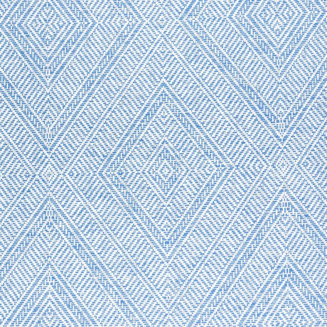 Schumacher Tortola Paperweave Blue Wallpaper