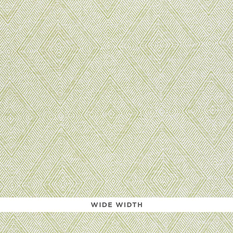 Schumacher Tortola Paperweave Green Wallpaper
