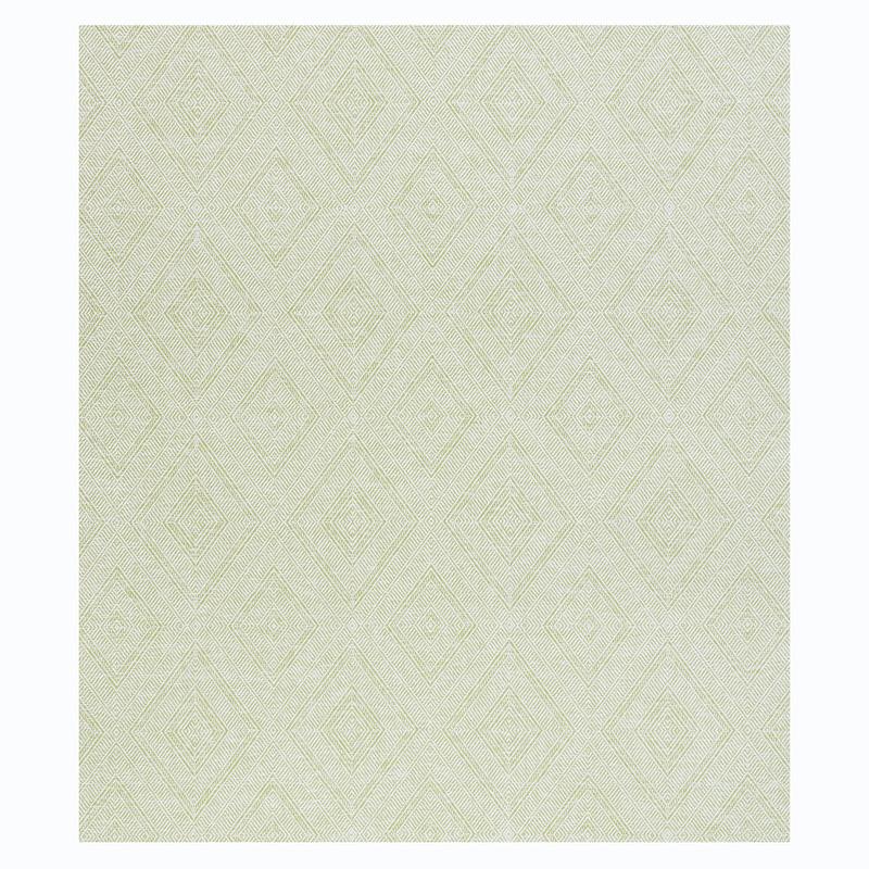Schumacher Tortola Paperweave Green Wallpaper