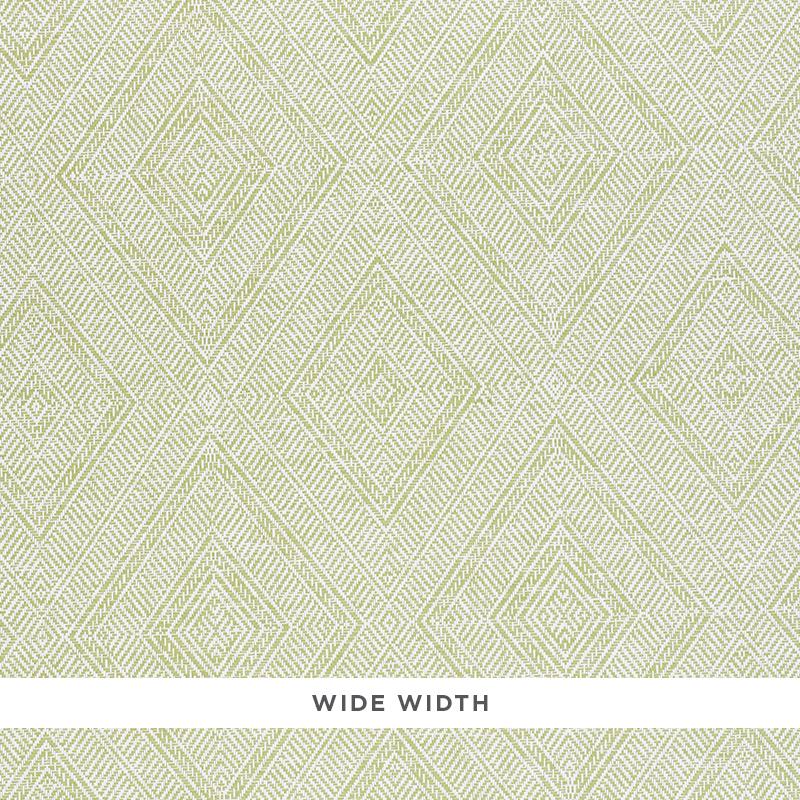 Schumacher Tortola Paperweave Green Wallpaper