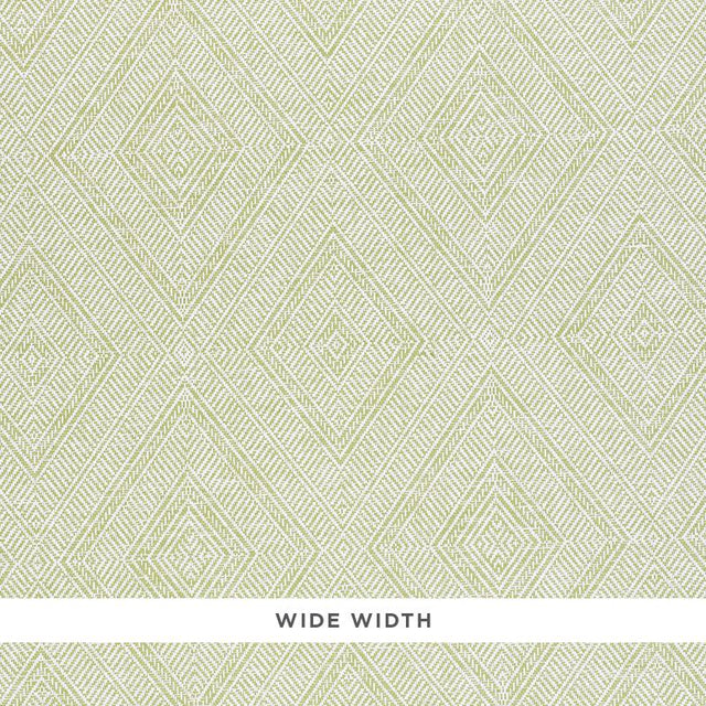 Schumacher Tortola Paperweave Green Wallpaper