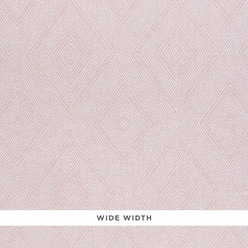Schumacher Tortola Paperweave Pink Wallpaper