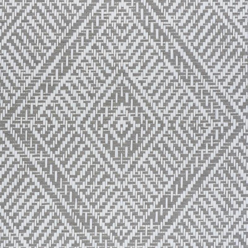 Schumacher Tortola Paperweave Grey Wallpaper
