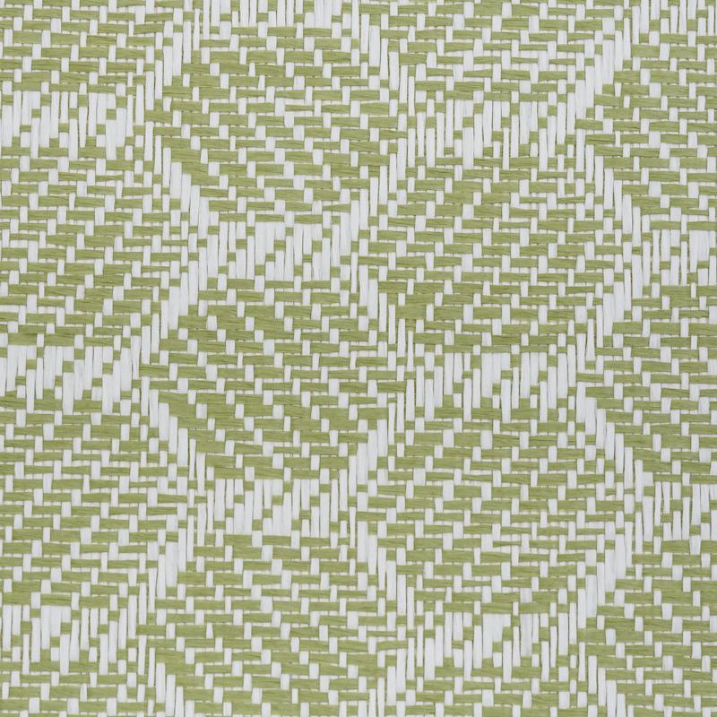 Schumacher Abaco Paperweave Green Wallpaper