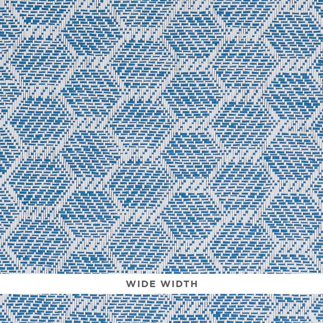 Schumacher Abaco Paperweave Blue Wallpaper