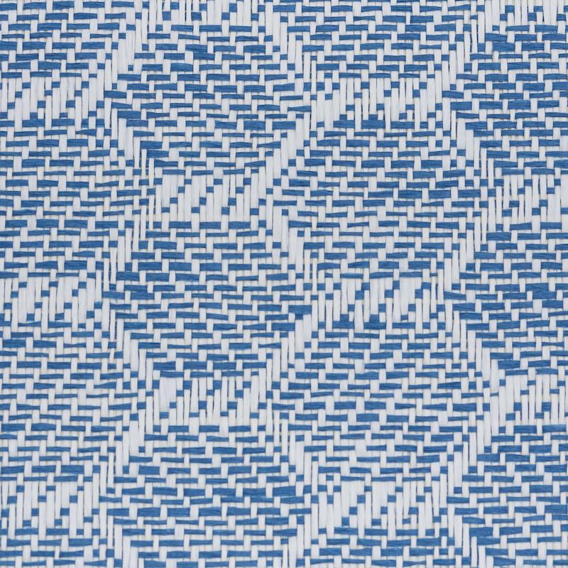 Schumacher Abaco Paperweave Blue Wallpaper