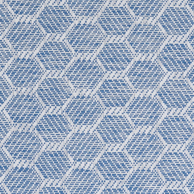 Schumacher Abaco Paperweave Blue Wallpaper