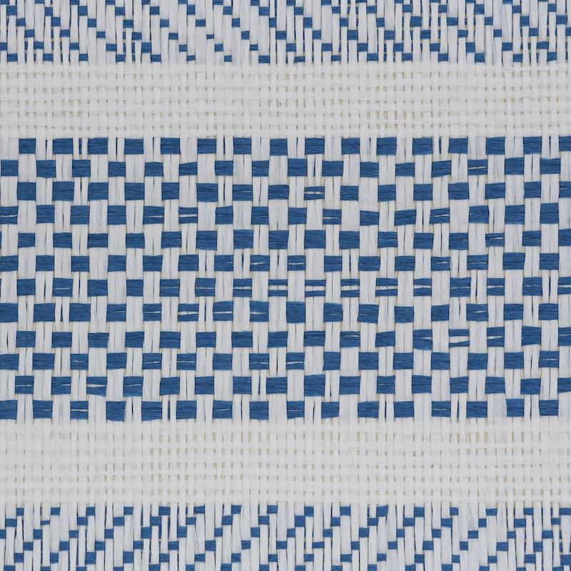 Schumacher Oxnard Paperweave Blue Wallpaper