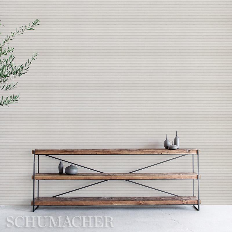 Schumacher Oxnard Linen Paperweave Natural Wallpaper