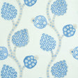 Schumacher Annabel Warp Print Blue Wallpaper