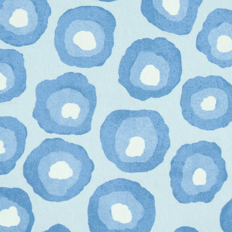 Schumacher Annabel Warp Print Blue Wallpaper
