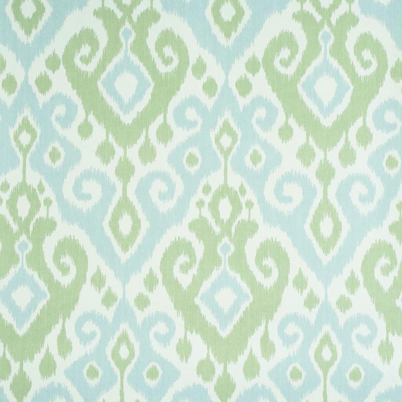 Schumacher Dedra Damask Mineral & Leaf Wallpaper