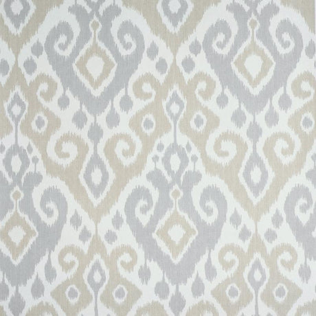 Schumacher Dedra Damask Sand & Grey Wallpaper