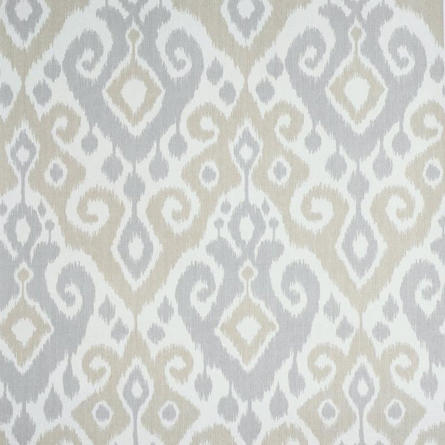 Schumacher Dedra Damask Sand & Grey Wallpaper