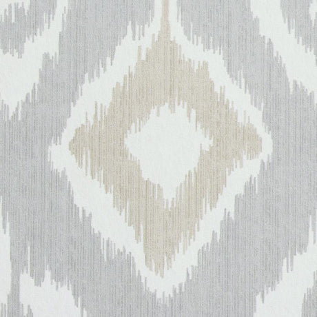 Schumacher Dedra Damask Sand & Grey Wallpaper