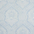 Schumacher Villandry Damask Print Blue Wallpaper
