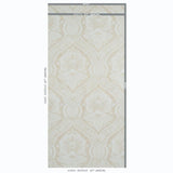 Schumacher Villandry Damask Print Neutral Wallpaper