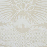 Schumacher Villandry Damask Print Neutral Wallpaper