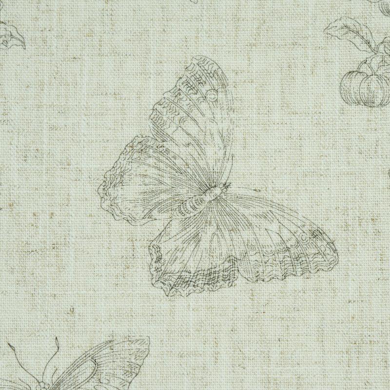 Schumacher Baudin Butterfly Linen Black Wallpaper