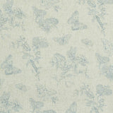 Schumacher Baudin Butterfly Linen Blue Wallpaper