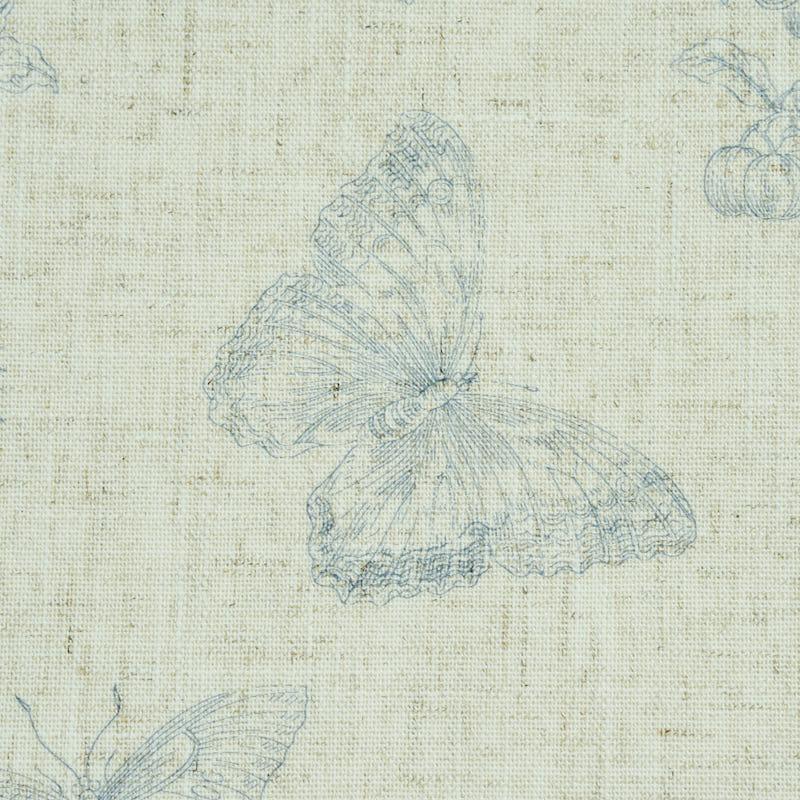 Schumacher Baudin Butterfly Linen Blue Wallpaper