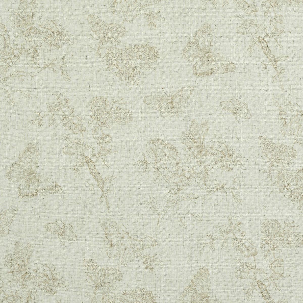 Schumacher Baudin Butterfly Linen Natural Wallpaper