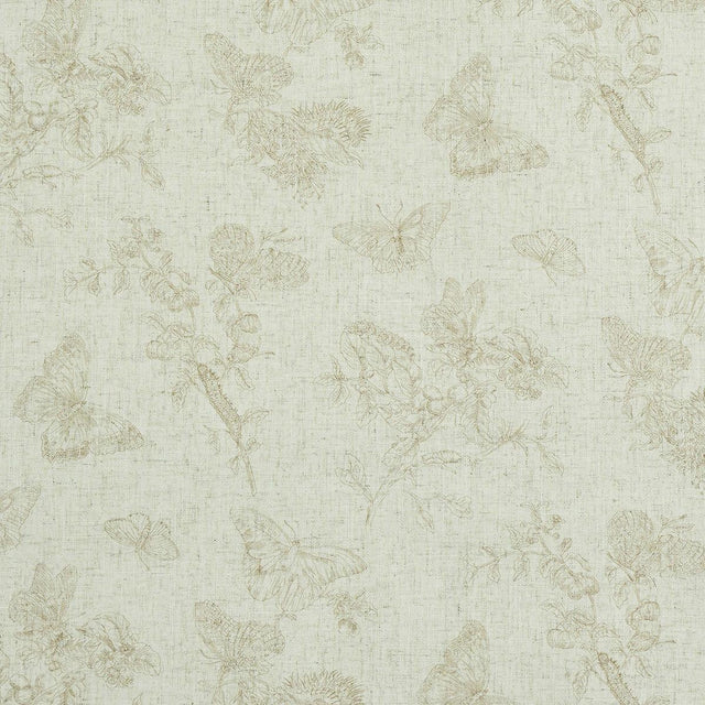 Schumacher Baudin Butterfly Linen Natural Wallpaper