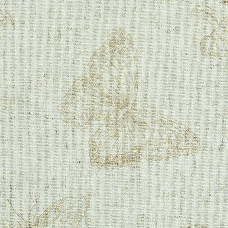 Schumacher Baudin Butterfly Linen Natural Wallpaper