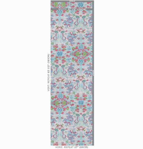 Schumacher Magic Mountain Dragon Blush Wallpaper