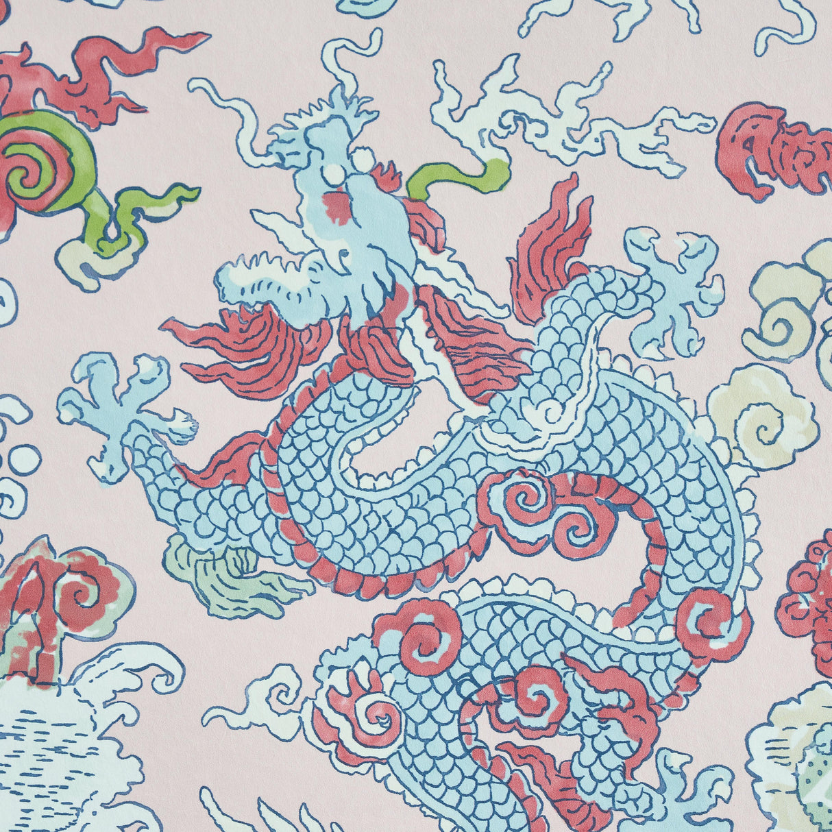Schumacher Magic Mountain Dragon Blush Wallpaper